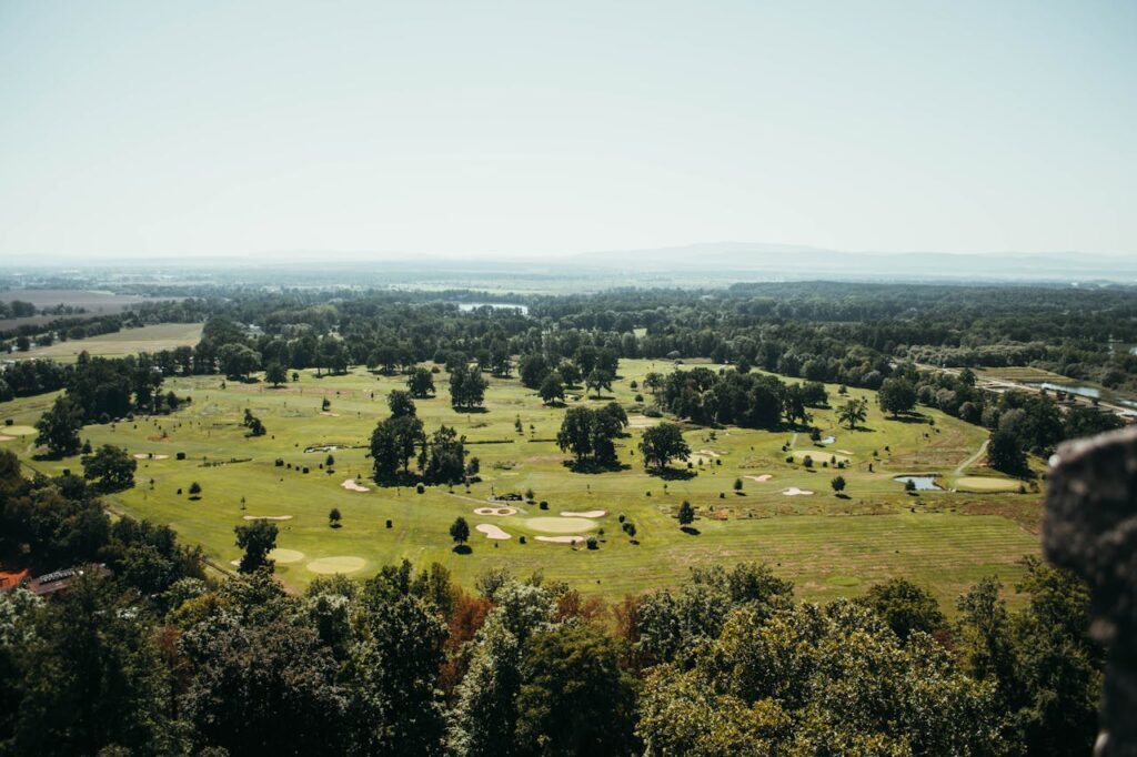 An Aerial Shot of a Golf Course