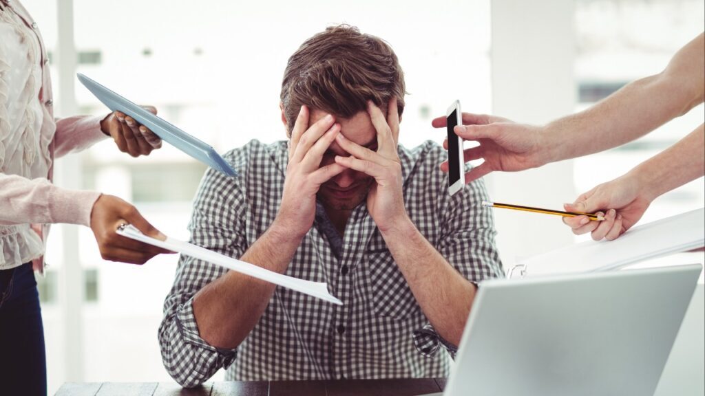 Person Stressed at a Table