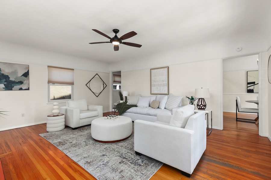 2619 Montclair St - Living Room Area with White Furniture